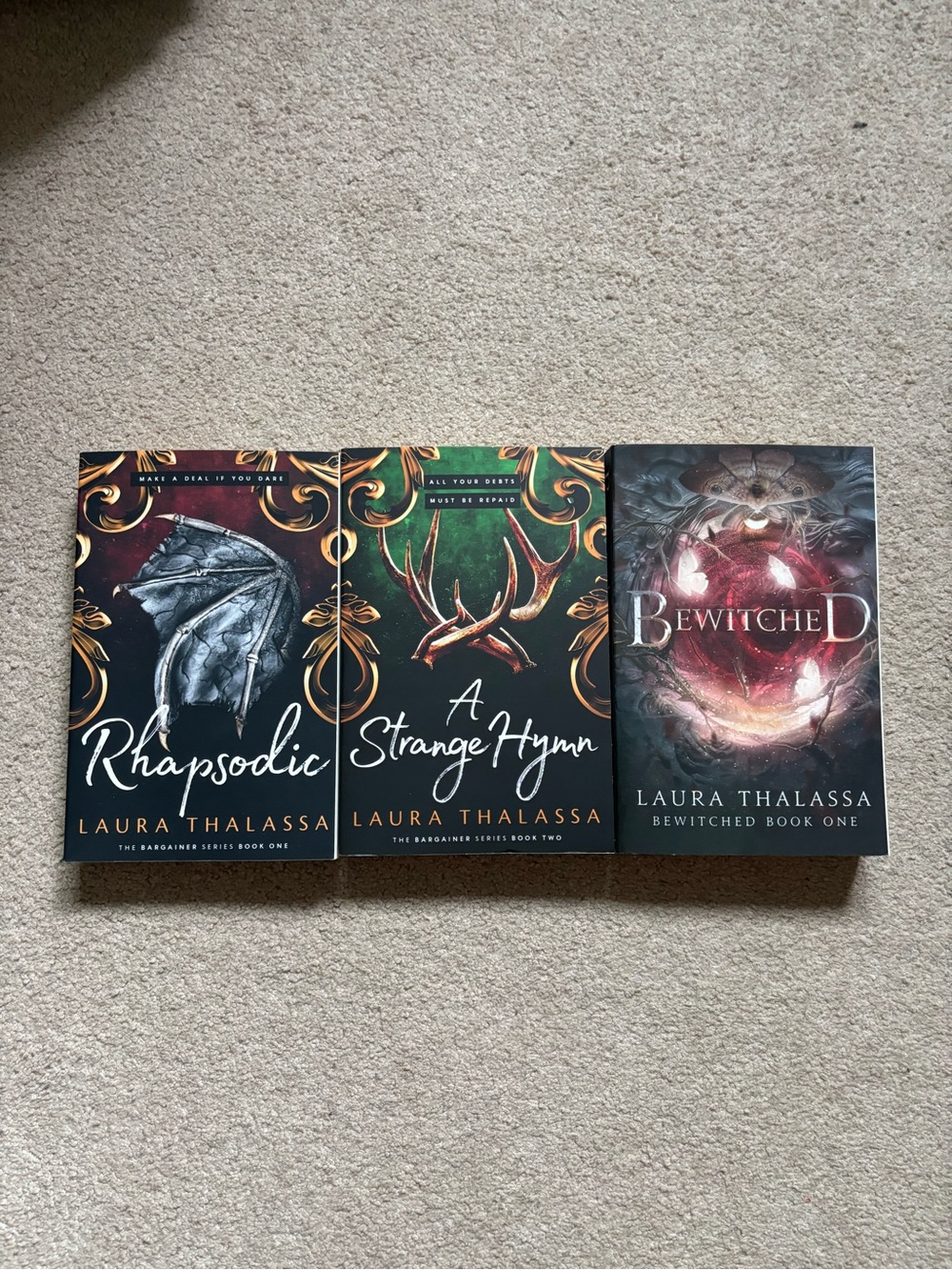 Laura Thalassa Fantasy Romance Paperback Lot |Rhapsodic A Strange Hymn Bewitched